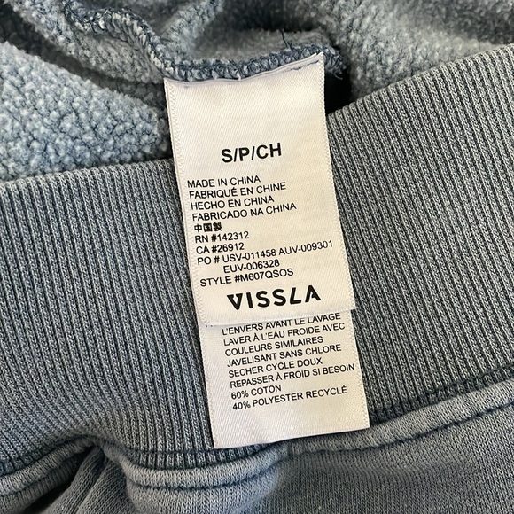 VISSLA Long Sleeve Blue Hoodie Pull Over Sweatshirt - Picture 7 of 7
